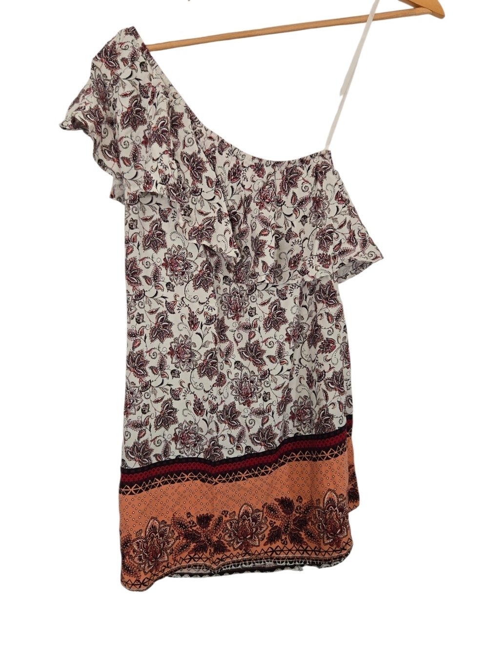 🤎✨ Y2K Rue21 One Shoulder Boho Mini Dress XS Festival Fairy Vibes ✨🤎 - Picture 2 of 4